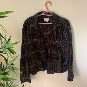 American eagle cropped flannel